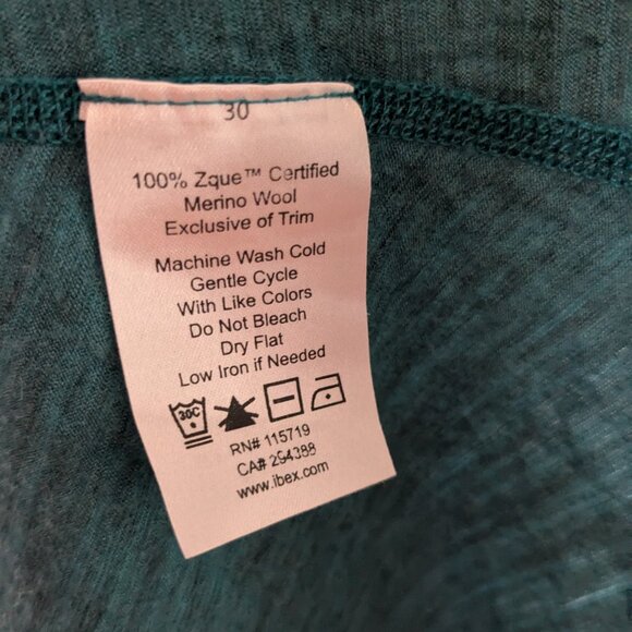 Ibex Carmen Merino Wool Racerback Tank Dress Fit & Flare Teal Blue Size Smal - Picture 6 of 11